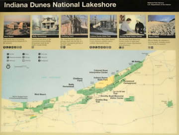 Map of Indiana Dunes National Lakeshore