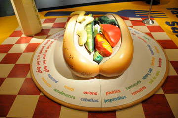 Giant hot dog museum exhibit